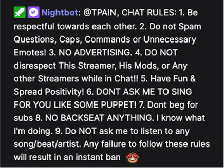 First warning prototype separating the warning from the chat stream and requiring acknowledgment.